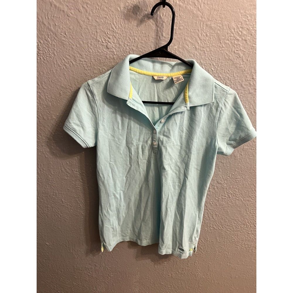 Izod Teal  Short Sleeve‎ Polo Shirt Women's Size Small